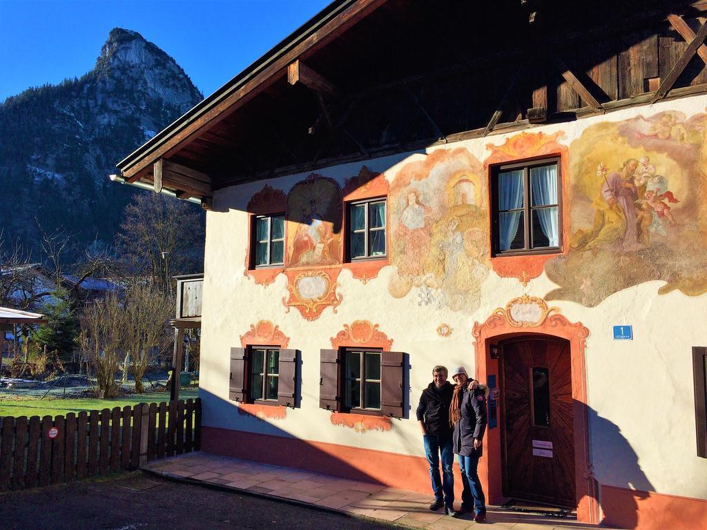 Ferienwohnungen Im Lueftlmalereck, Mussldomahaus Oberammergau Eksteriør bilde